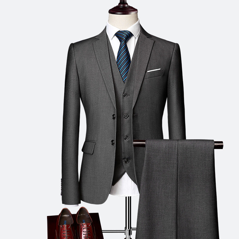 Elegant Slim Fit 3-Piece Wedding Suit Set for Men