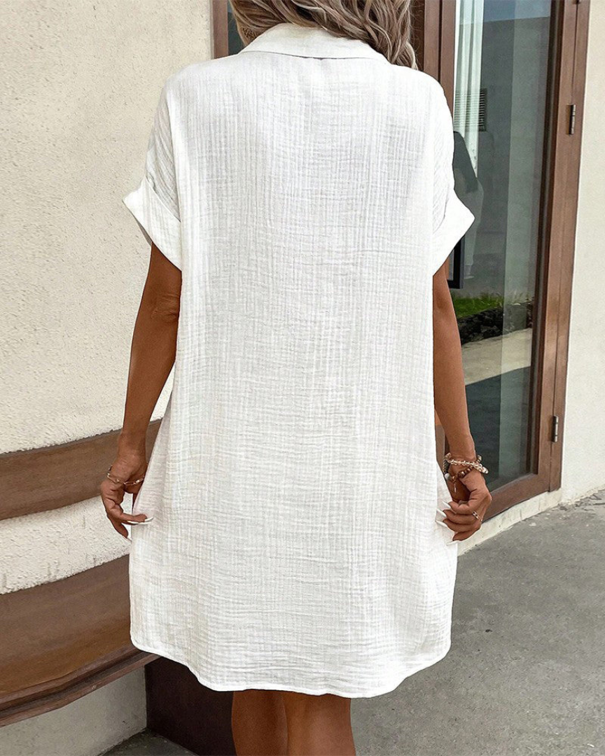 Stylish Button-Down Shirt Dress for Women