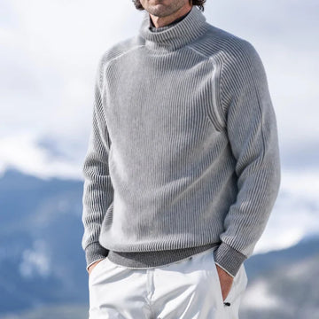 Men's Turtleneck Knit Jumper - Smart Casual & Winter Wear
