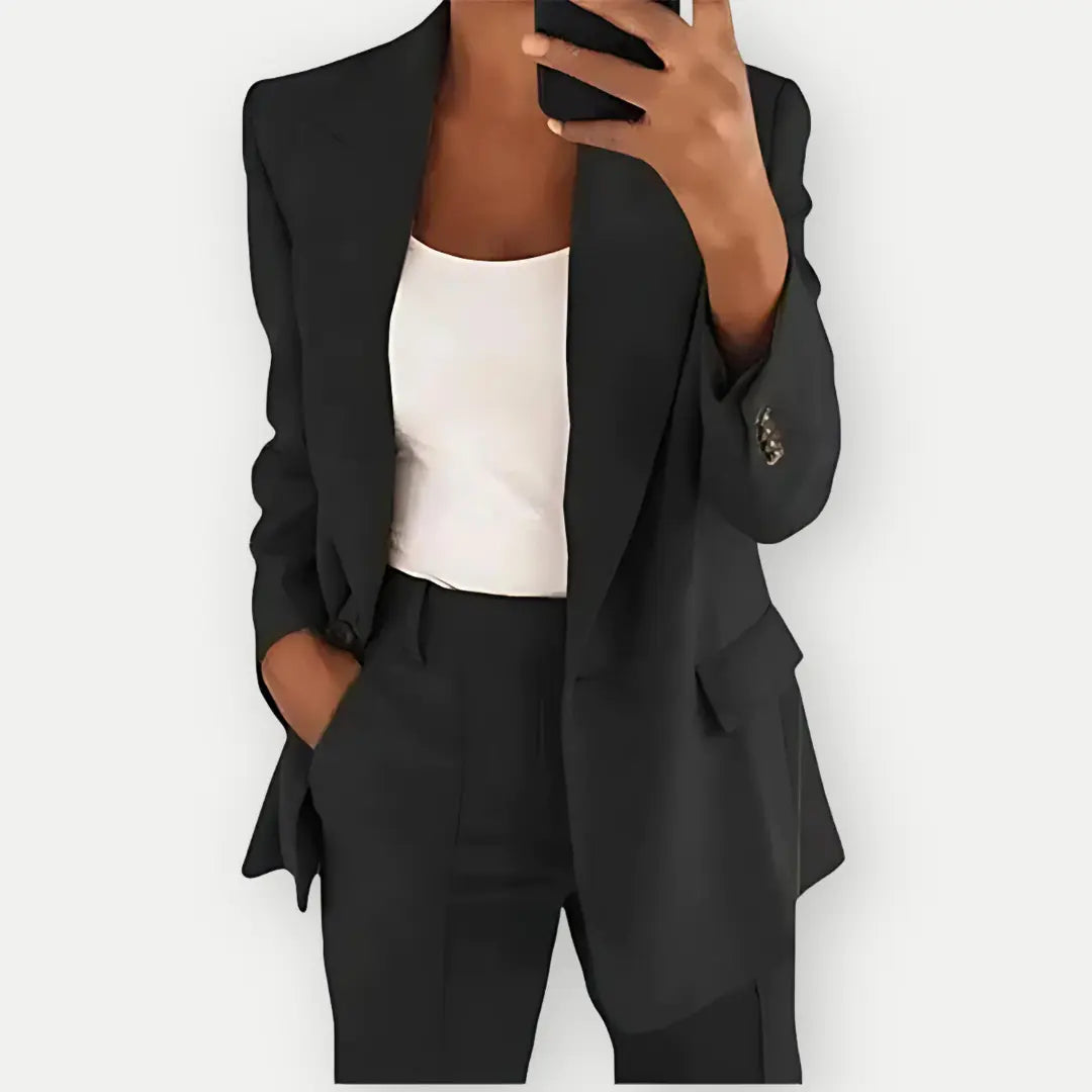 Tailored Blazer and Trouser Suit Set for Women
