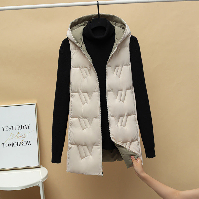 Women's Gilet - Hooded with Longline Padded Design