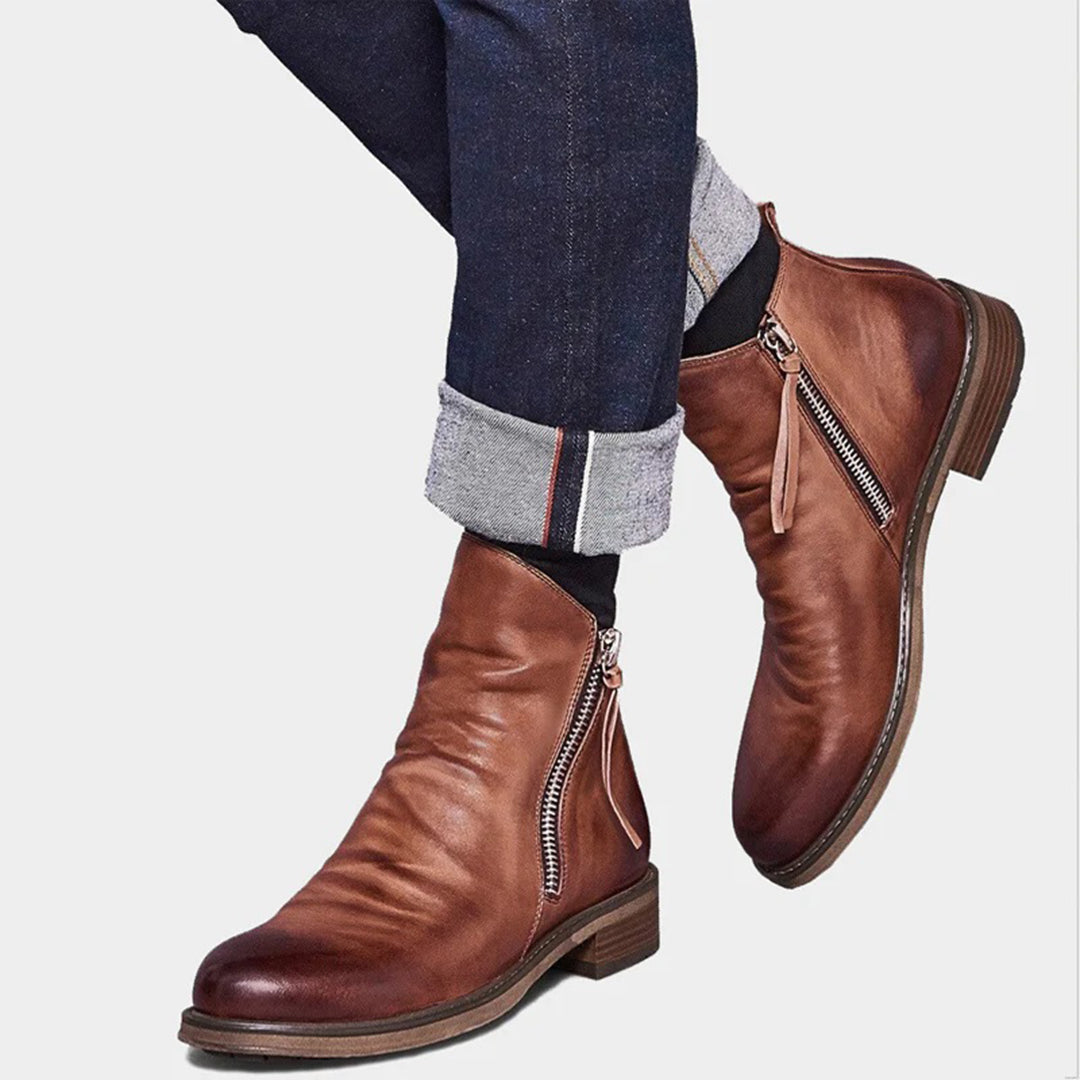 Hugo - Stylish Zipper Boots for All Seasons for Men