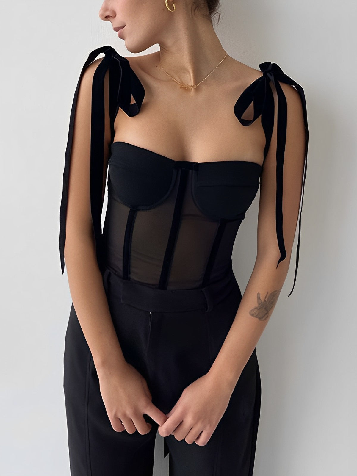 Elegant and Stylish Black Corset Top for Women