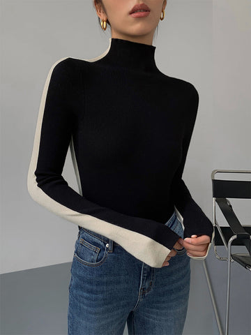 Two-Tone Double-Sided Knit Top for Women | Kim