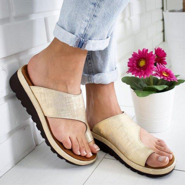 Comfortable Open-Toe Slip-On Wedge Sandals for Women