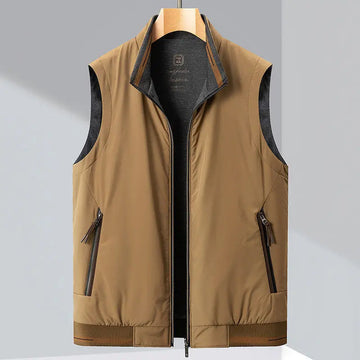 Men's Gilet - Stand Collar with Full Zip Closure