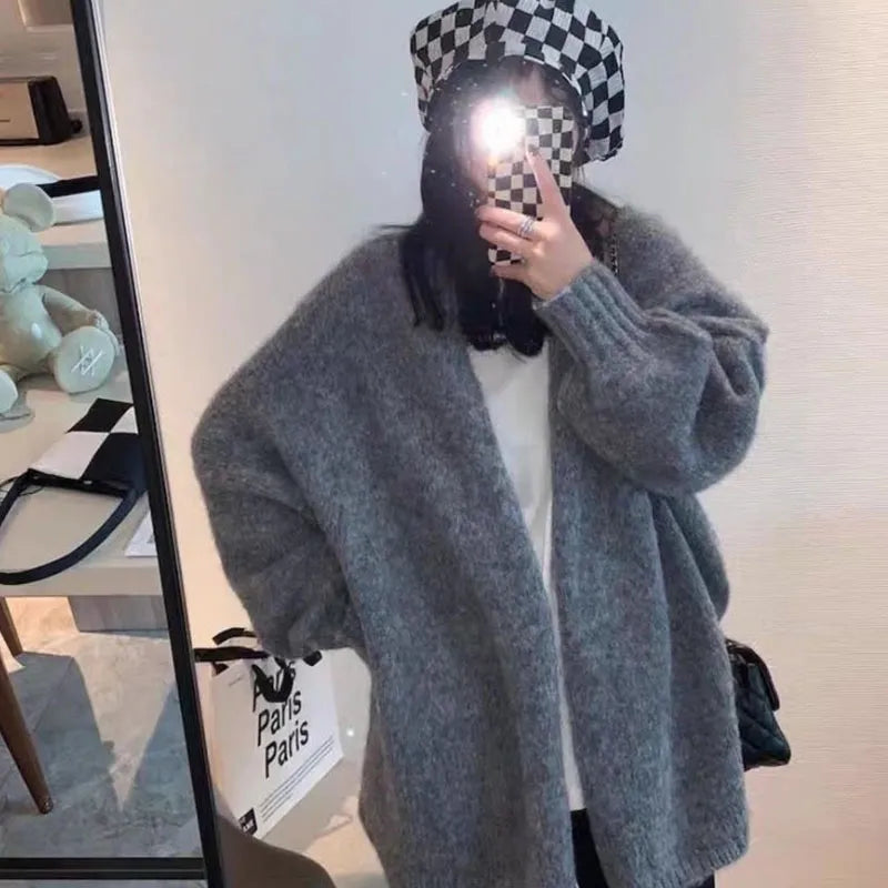 Women's Cardigan - Oversized Fit with Balloon Sleeves