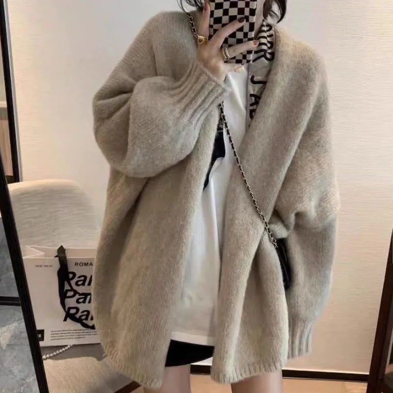 Women's Cardigan - Oversized Fit with Balloon Sleeves