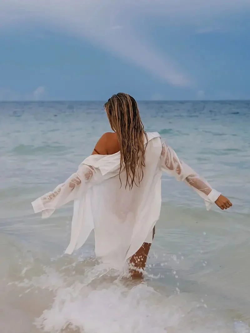 Stylish Beach Shirt Cover-Up for Women | Noa