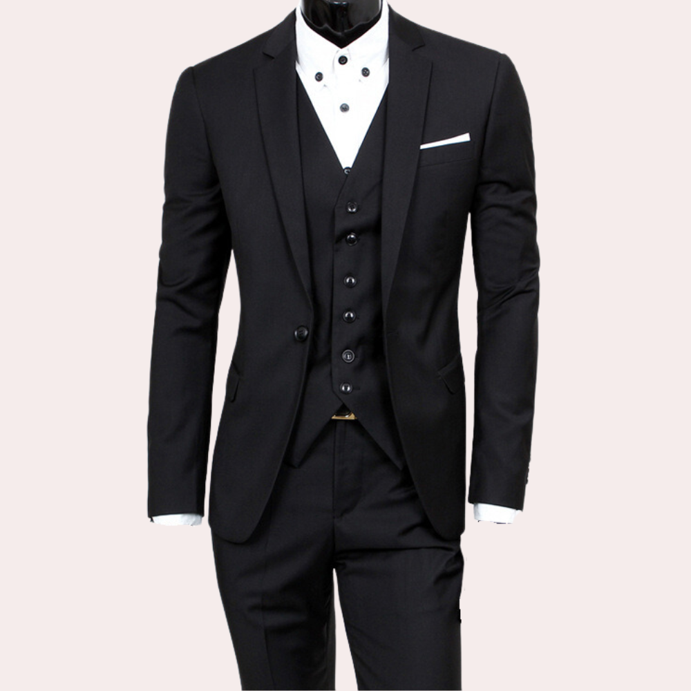 Slim Fit 3-Piece Suit for Men