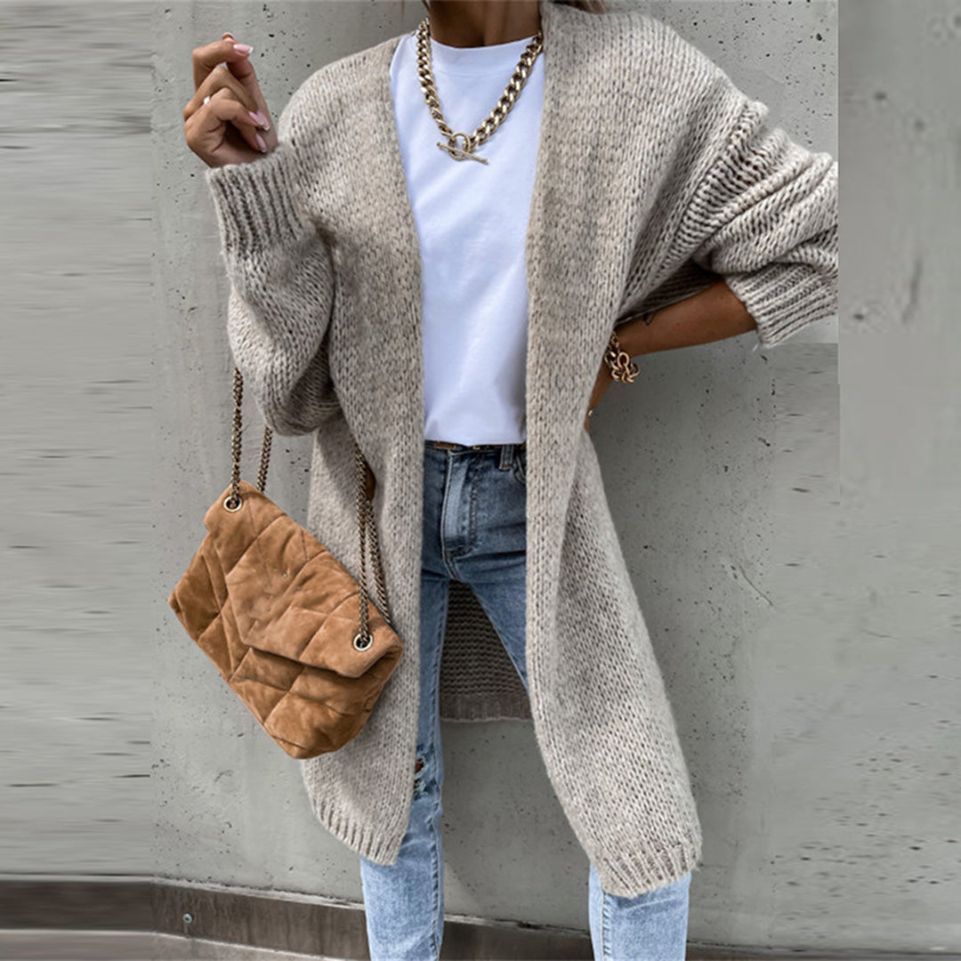 Women's Classic Long Knit Cardigan - Versatile All-Season Layer