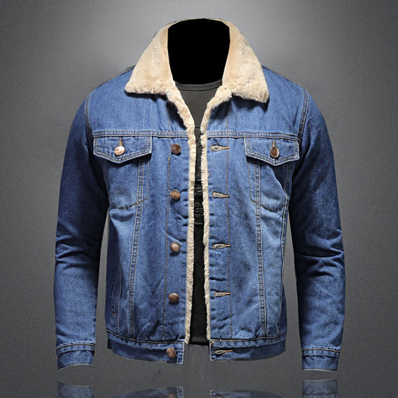 Men's Stylish Denim Jacket - Warm Lining