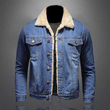 Men's Stylish Denim Jacket - Warm Lining