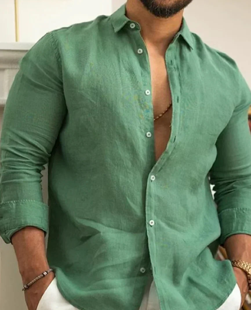 Elegant and Casual Long-Sleeve Shirt for Men