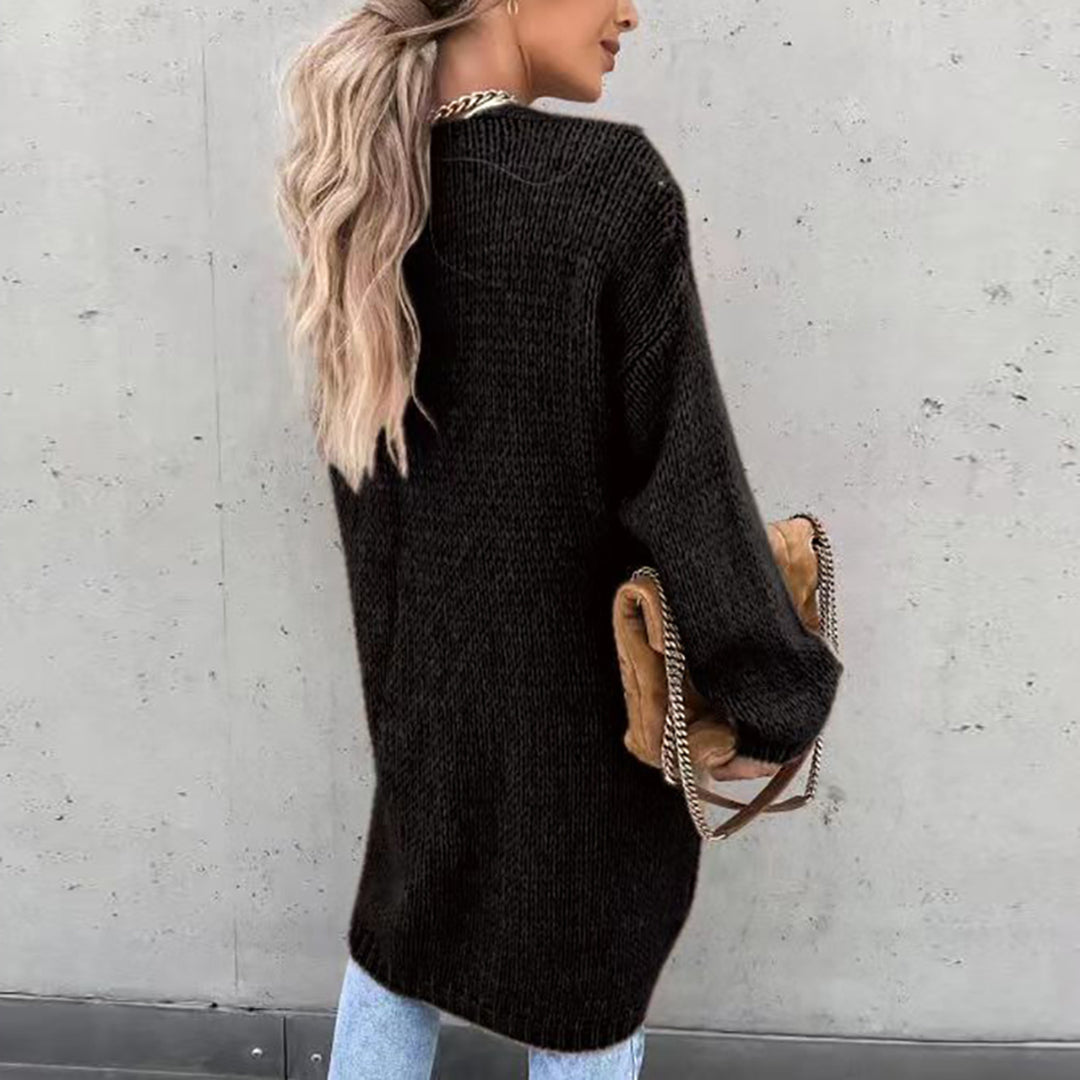 Women's Classic Long Knit Cardigan - Versatile All-Season Layer