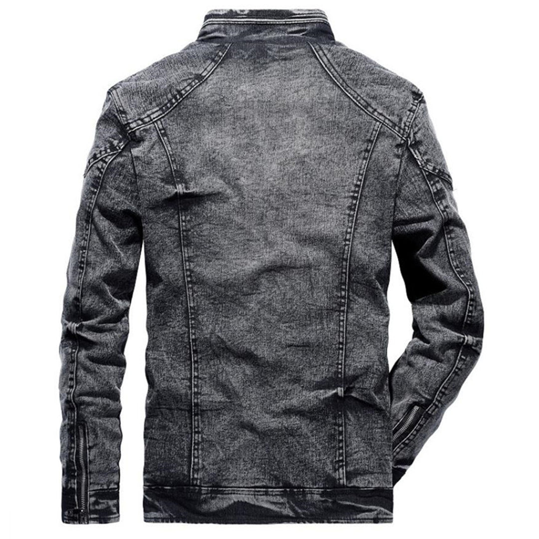 Men's Casual Denim Jacket - Stand-Up Collar Summer Everyday