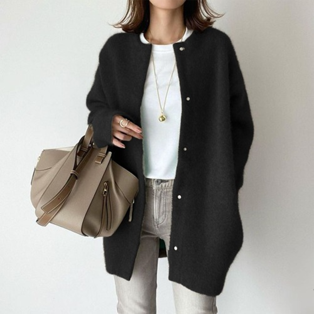 Women's Longline Button Cardigan - Versatile All-Season Layer