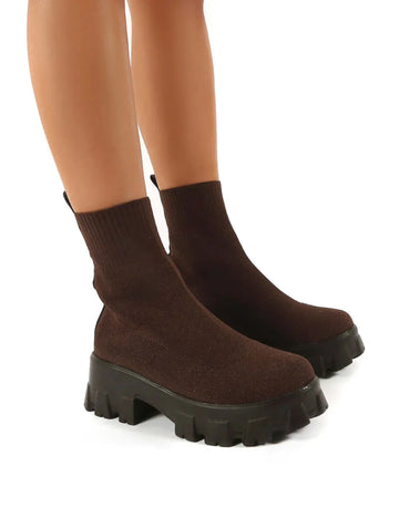 Women's Platform Ankle Boots - Comfortable Stretchy Fit