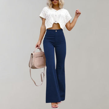 Women's High-Waisted Flared Jeans - Bootcut Fit