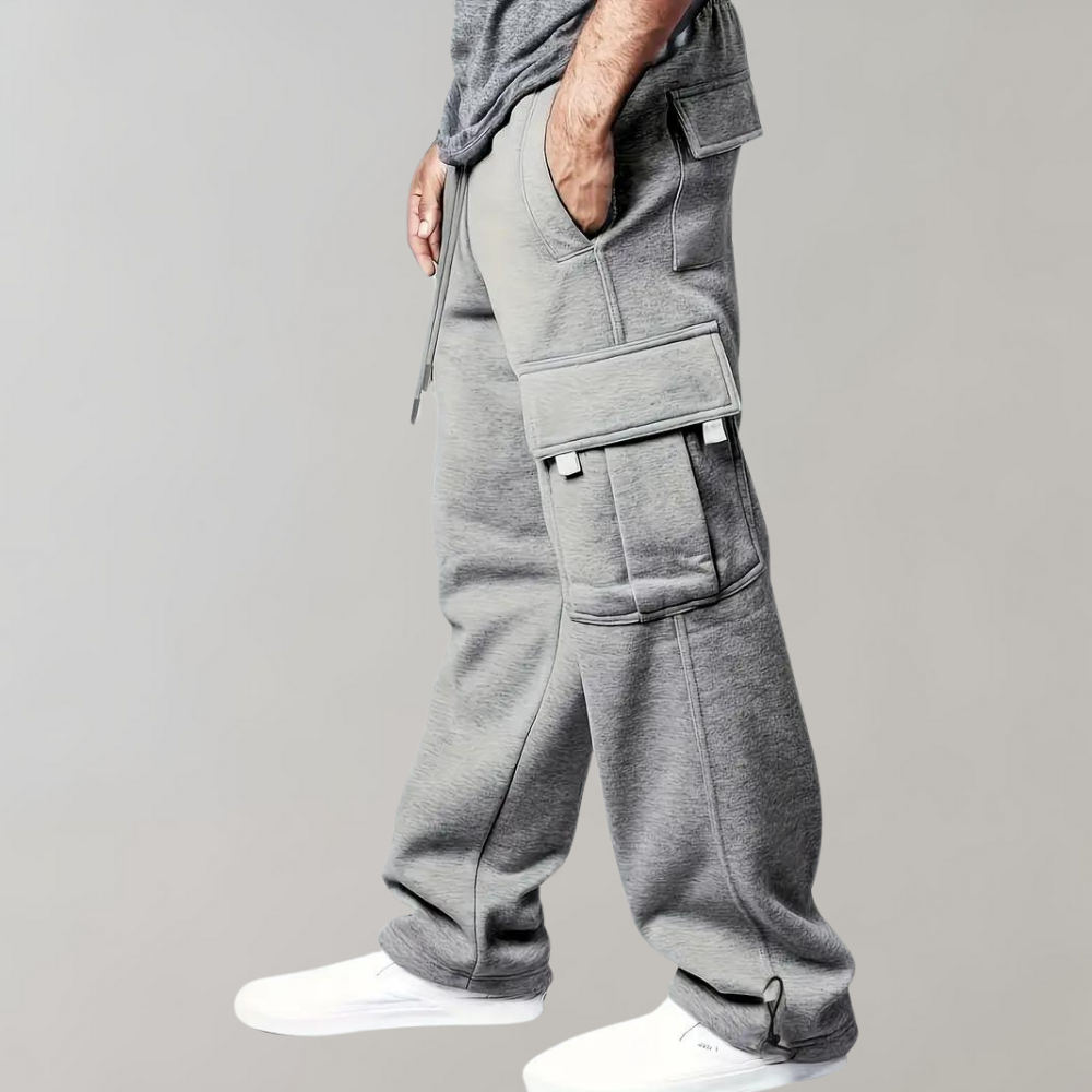 Men's Wide Leg Joggers - Cargo Style