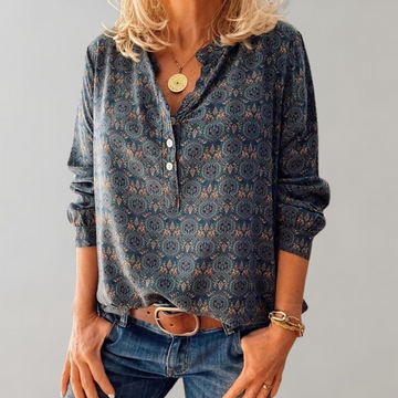 Elegant Vintage-Inspired Blouse for Women