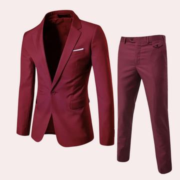 Slim Fit Lightweight Suit with Blazer and Trousers for Men