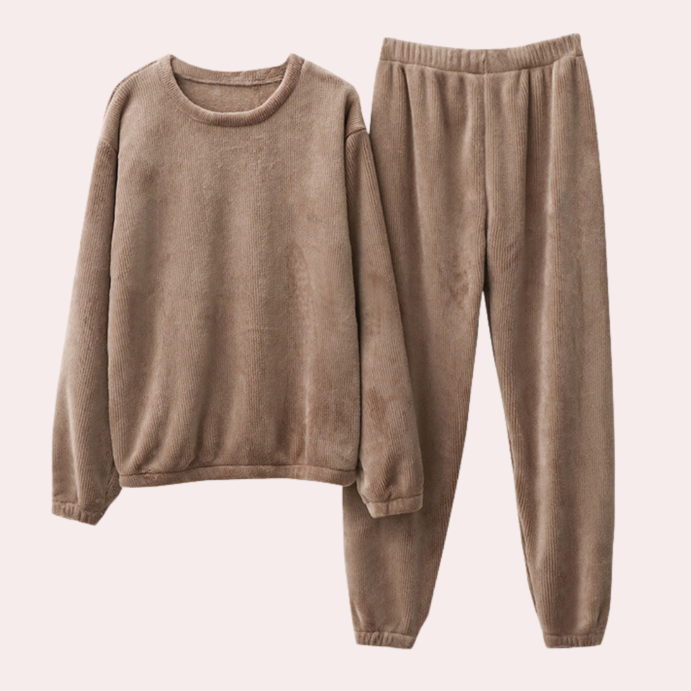 Women's Loungewear Set - Cosy Ribbed Top & Trousers