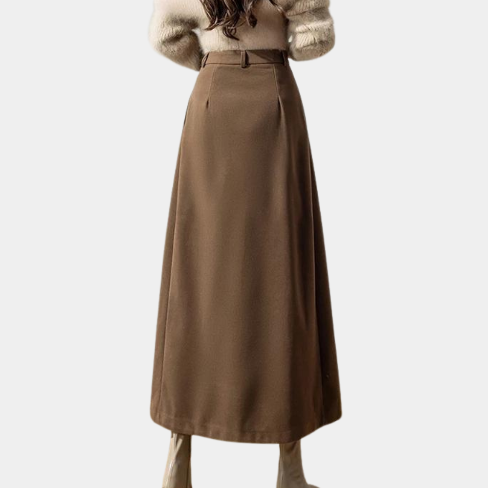 Women's Pleated Maxi Skirt - A-Line Silhouette