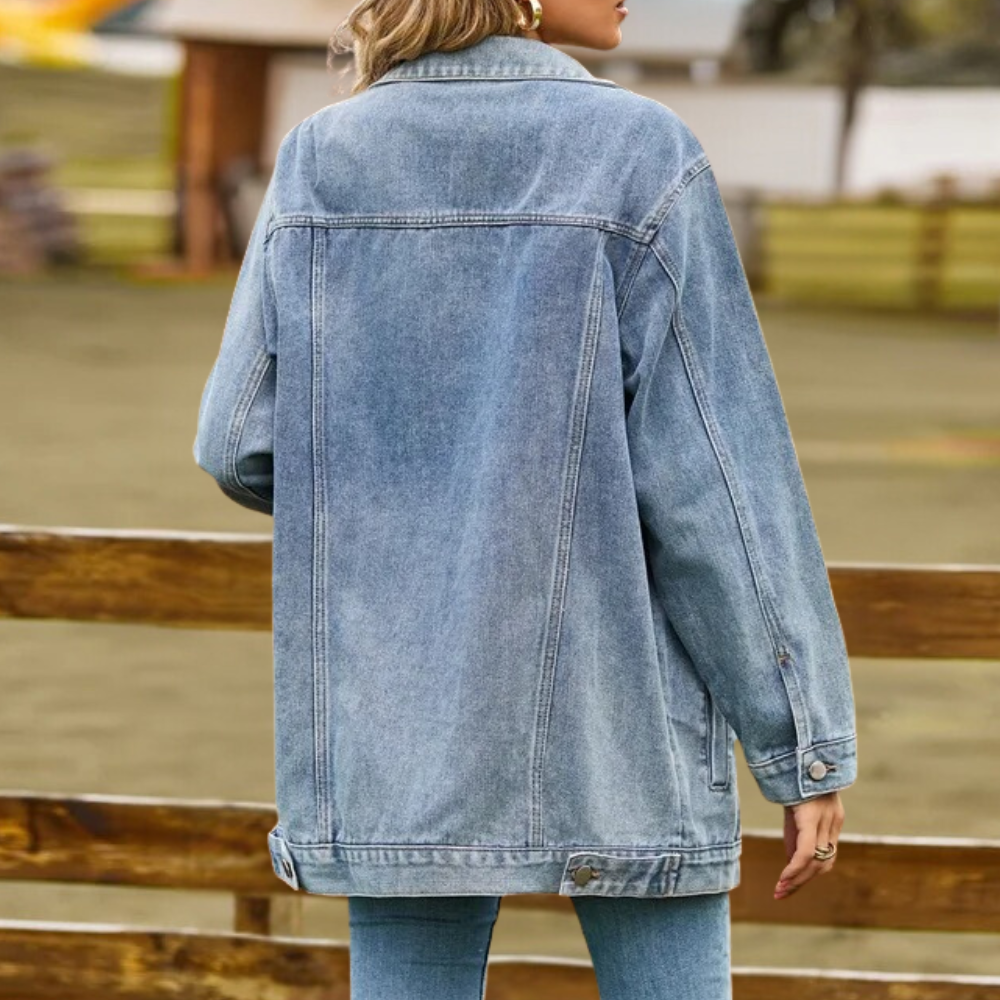 Women's Stylish Denim Jacket - Versatile Year-Round Comfort Fit