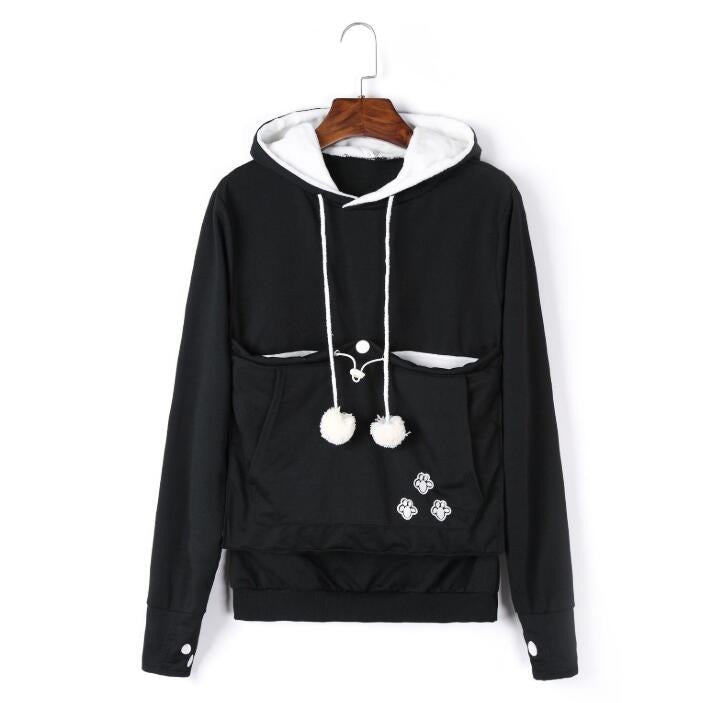 Unisex Hoodie - Pet Carrier Pouch with Drawstring Hood