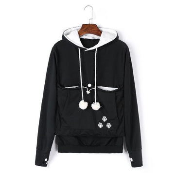 Unisex Hoodie - Pet Carrier Pouch with Drawstring Hood