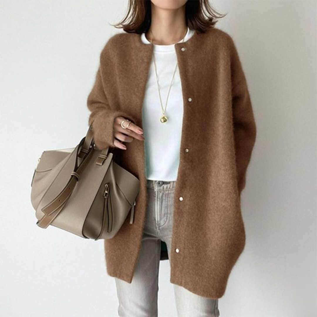 Women's Longline Button Cardigan - Versatile All-Season Layer