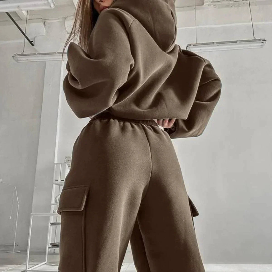 Women's Hooded Tracksuit - Casual Two-Piece Jogger