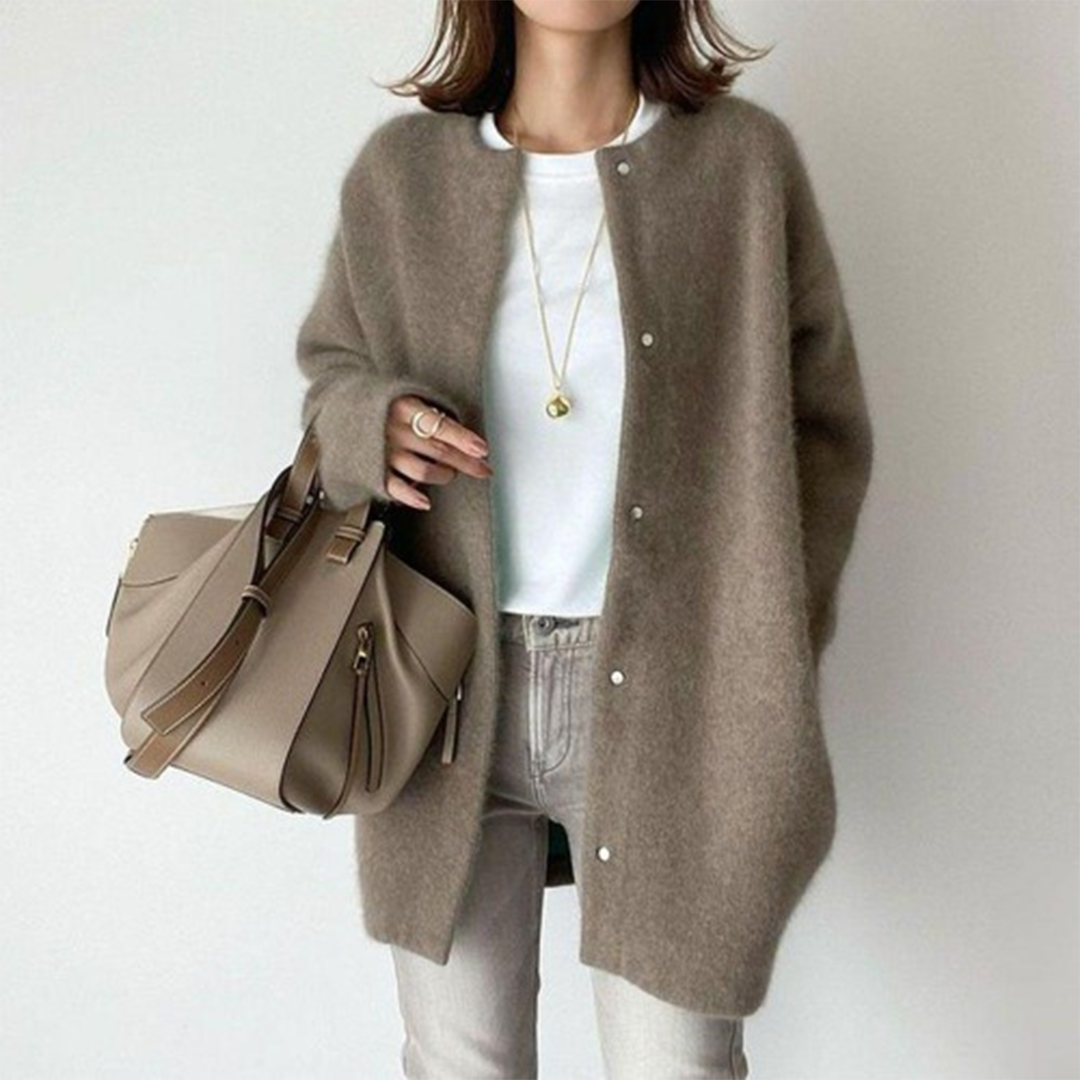 Women's Longline Button Cardigan - Versatile All-Season Layer