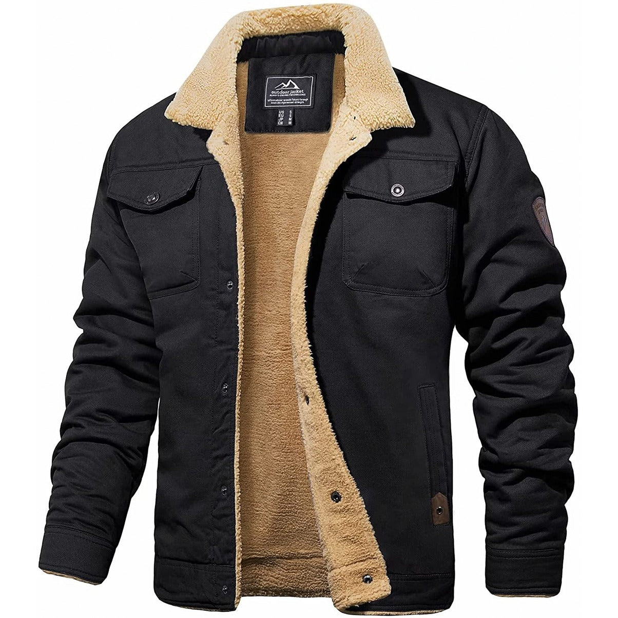 Men's Bomber Jacket - Lined Interior & Chest Pockets