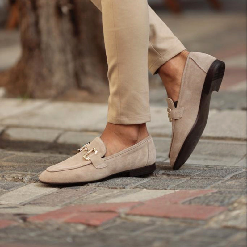 Suede Horsebit Loafers for Men