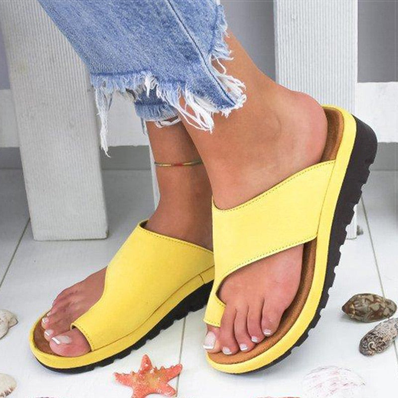 Comfortable Open-Toe Slip-On Wedge Sandals for Women