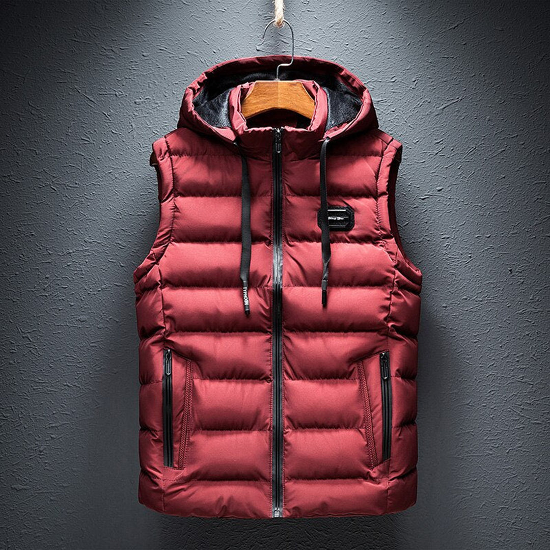 Stylish Long Sleeveless Hooded Vest for Men | Ethan