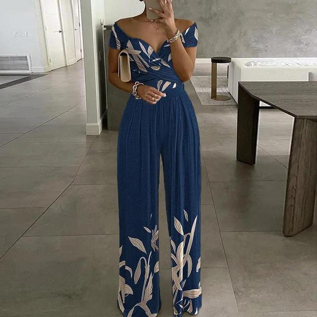 Elegant Off-Shoulder Floral Jumpsuit for Women