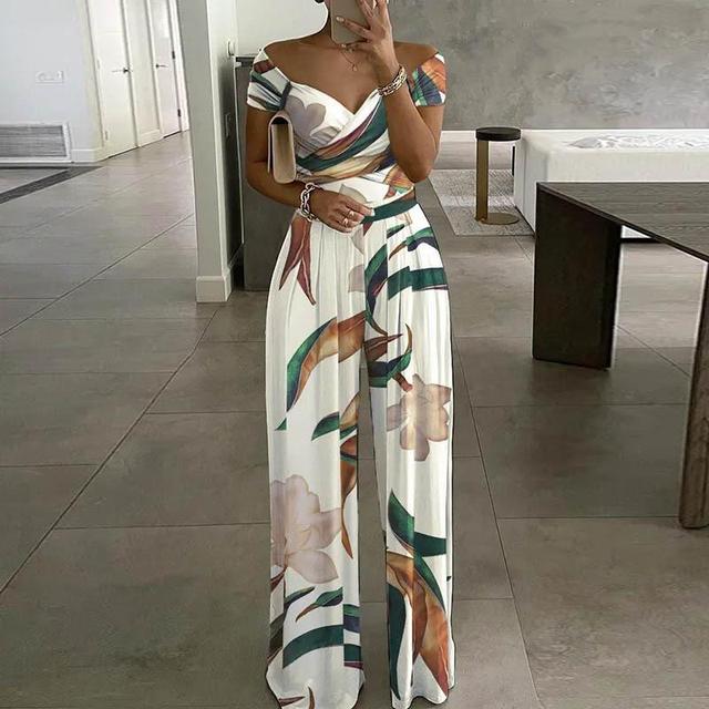 Elegant Off-Shoulder Floral Jumpsuit for Women