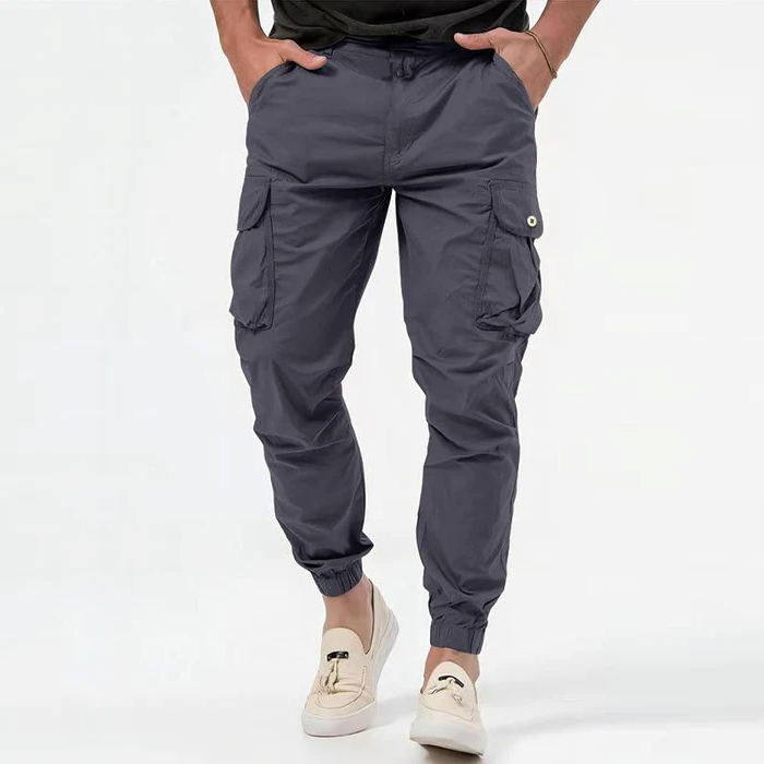 Men's Tapered Fit Cargo Trousers - Casual & Multi-Pocket