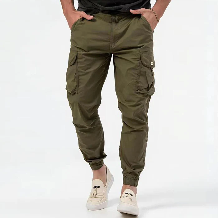 Men's Tapered Fit Cargo Trousers - Casual & Multi-Pocket