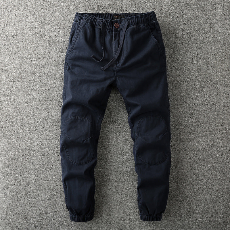 Men's Cargo Trousers - Camouflage Print with Elasticated Waist