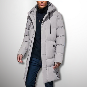 Men’s Puffer Winter Jacket - Hooded Longline Design