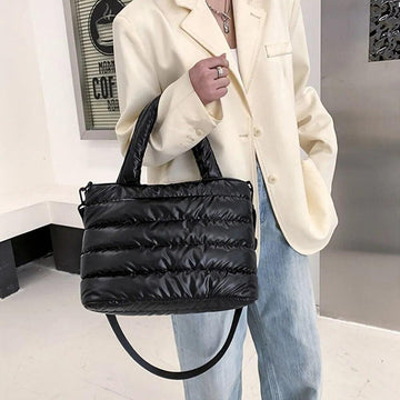 Women's Puffed Tote Bag - Cozy Stylish Lightweight