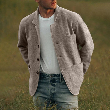 Men's Multi-Pocket Thermal Cardigan - Versatile Casual Formal Knit