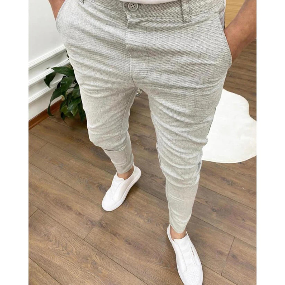 Men's Slim Fit Work Trousers - Ankle Length & Plain