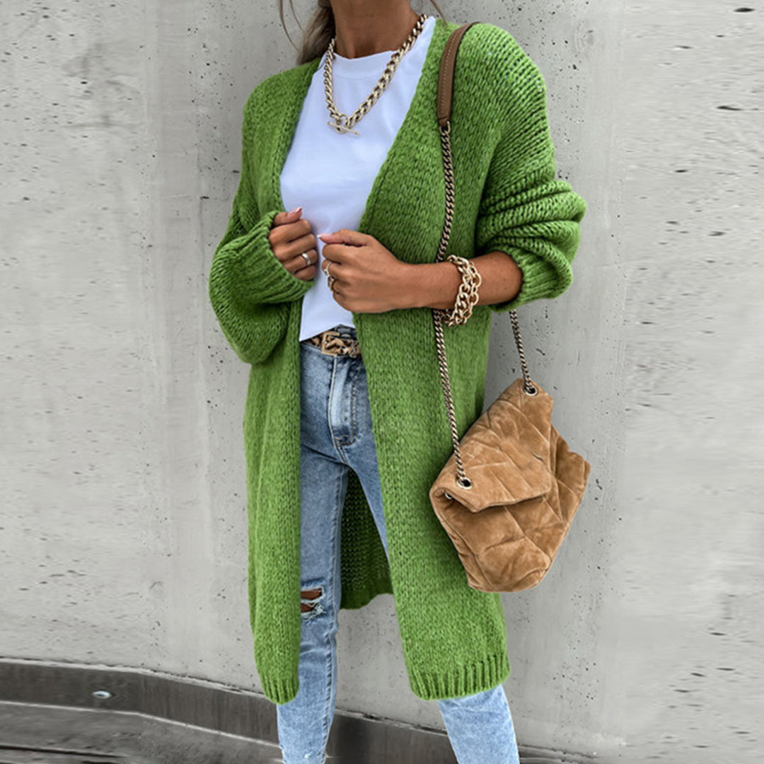 Women's Classic Long Knit Cardigan - Versatile All-Season Layer