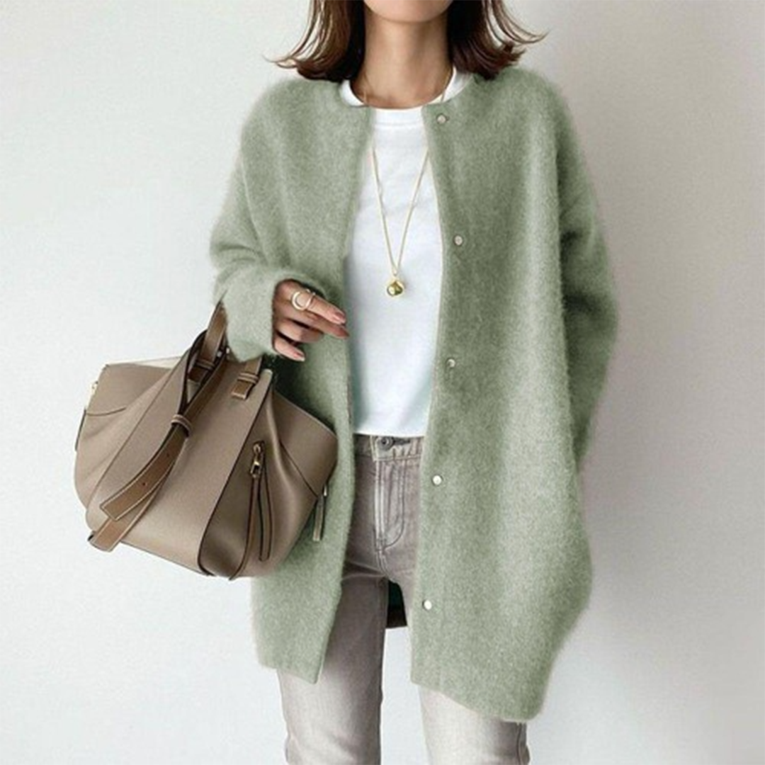 Women's Longline Button Cardigan - Versatile All-Season Layer