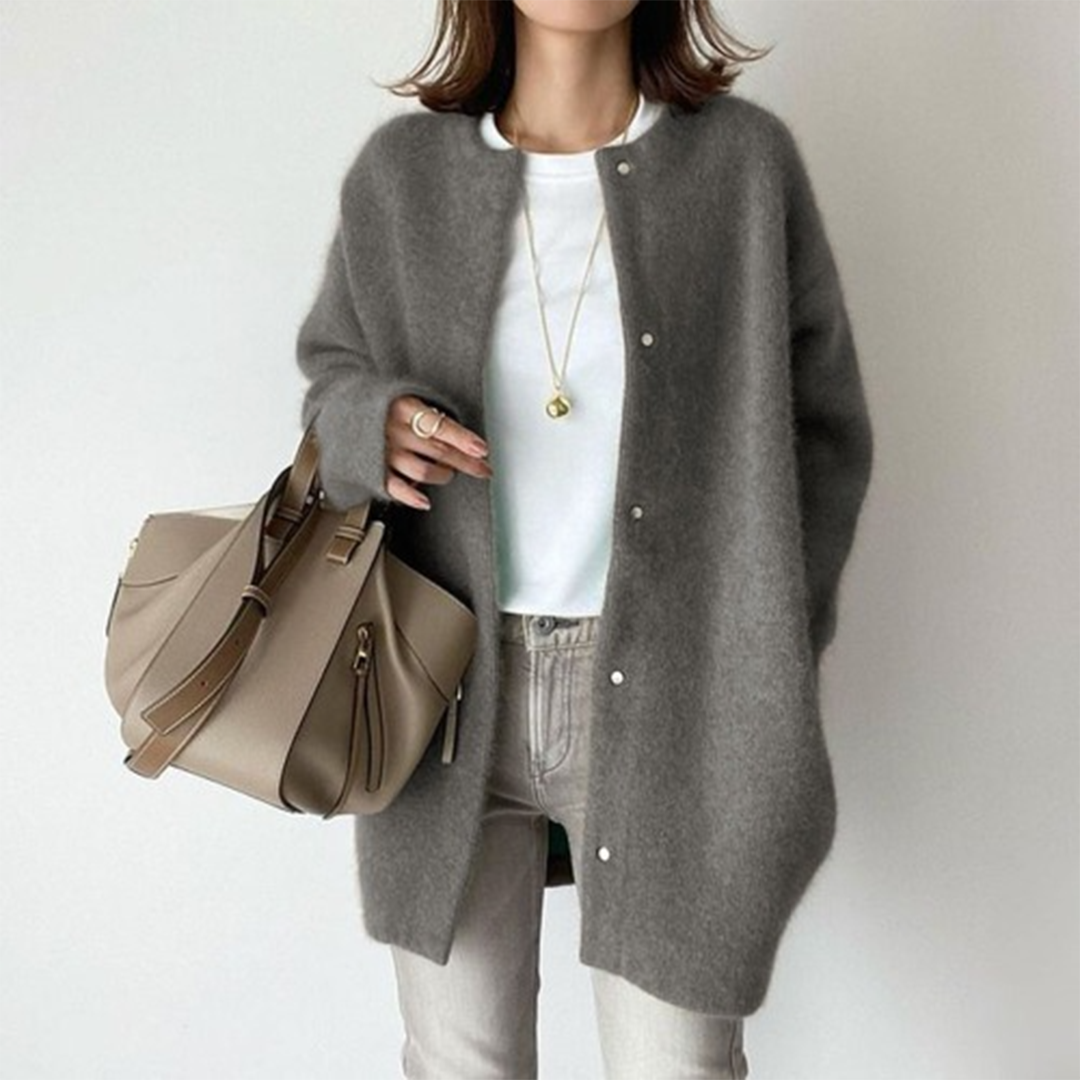 Women's Longline Button Cardigan - Versatile All-Season Layer